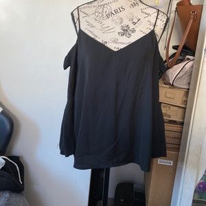 Spaghetti strap off the shoulder blouse